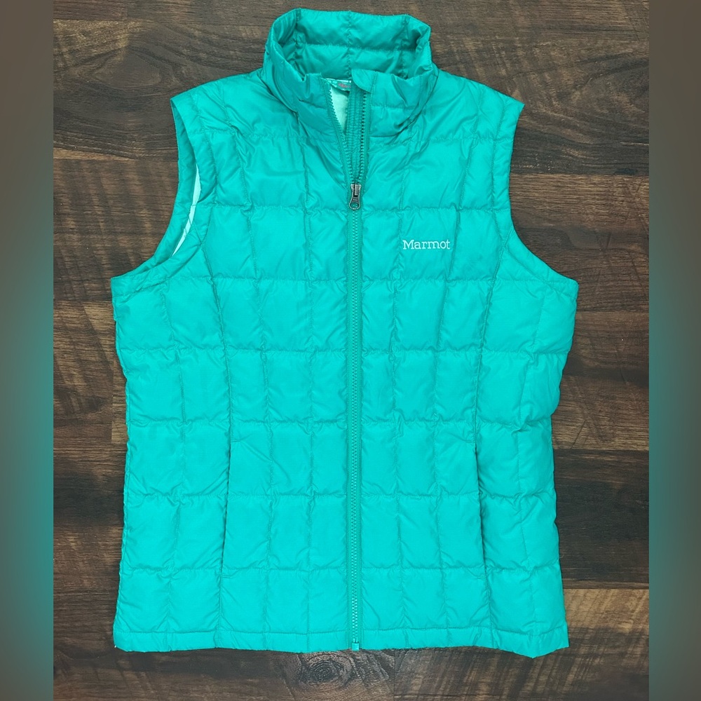 Marmot Puffer Vest Girls Teal Green Size XL